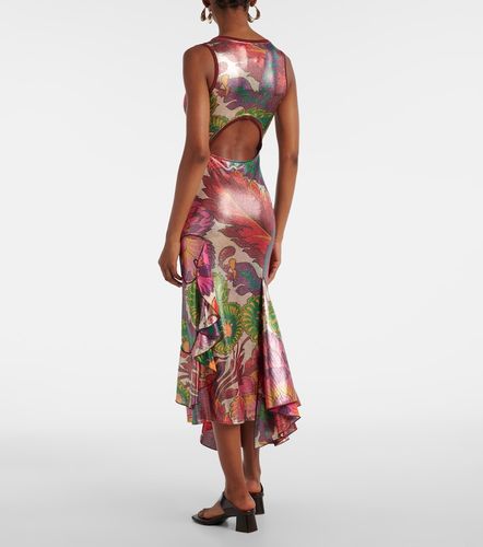 Etro Robe longue imprimée en satin - Etro - Modalova