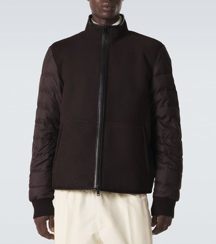 Veste doudoune réversible en shearling - Moncler - Modalova