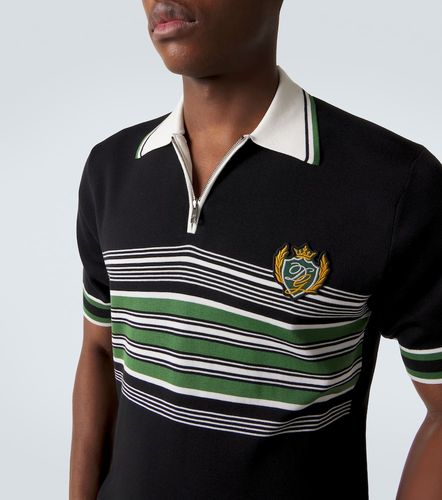 Polo rayé en soie et coton - Dolce&Gabbana - Modalova