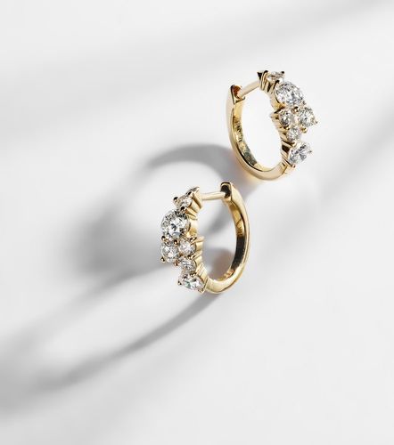 Boucles d'oreilles en or 14 ct et diamants - Sydney Evan - Modalova
