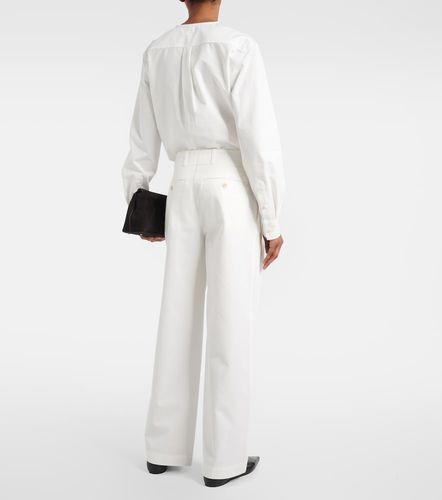 Pantalon ample à taille haute en coton - Toteme - Modalova