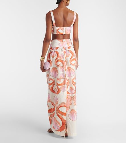 Top Seashell en coton imprimé - Adriana Degreas - Modalova