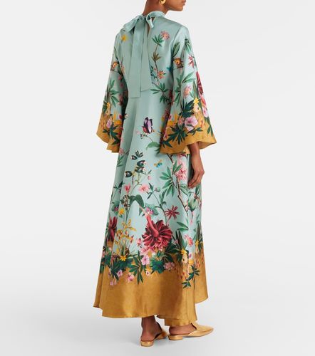 Robe longue Magnifico en soie à fleurs - La DoubleJ - Modalova