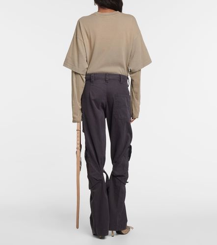 Pantalon cargo taille mi-haute en toile de coton - Acne Studios - Modalova