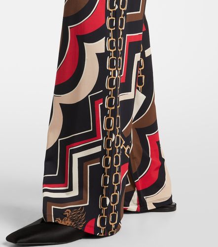 Pantalon droit imprimé en satin - Pucci - Modalova