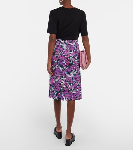 Jupe midi embossée à fleurs - Dries Van Noten - Modalova