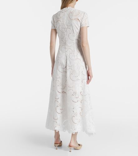 Robe midi en dentelle guipure - Oscar de la Renta - Modalova