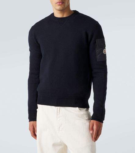 Pull en laine vierge à logo - Moncler - Modalova