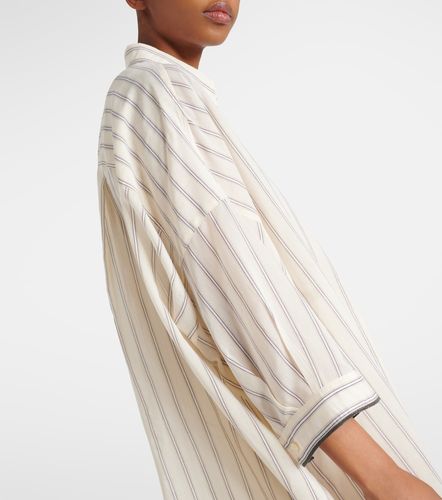 Chemise en coton et soie à rayures - Brunello Cucinelli - Modalova
