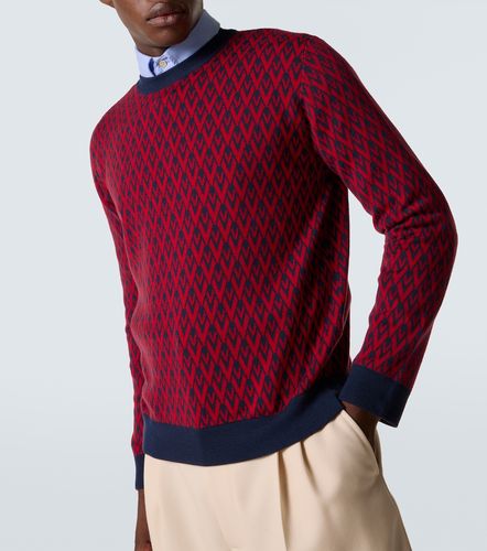 Pull Toute La V en jacquard de laine vierge - Valentino - Modalova
