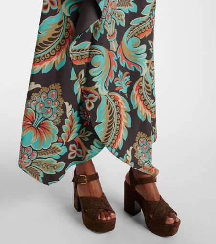 Jupe portefeuille asymétrique à fleurs - Etro - Modalova