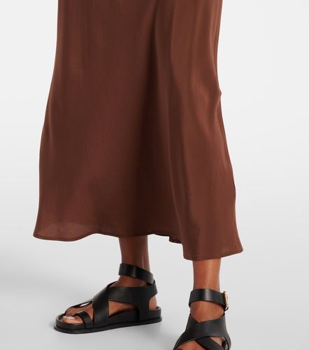 Robe longue Valencia en crêpe de soie - Asceno - Modalova