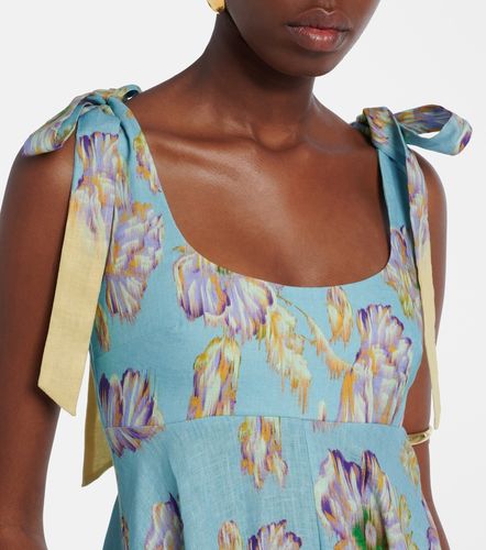 Alémais Robe midi Jerry en lin à fleurs - Alemais - Modalova