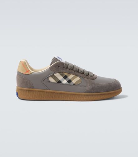 Baskets Terrace en cuir et daim - Burberry - Modalova