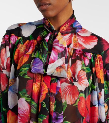Blouse oversize en soie à fleurs - Dolce&Gabbana - Modalova