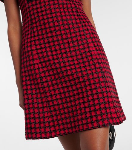 Robe en laine mélangée à carreaux - Versace - Modalova