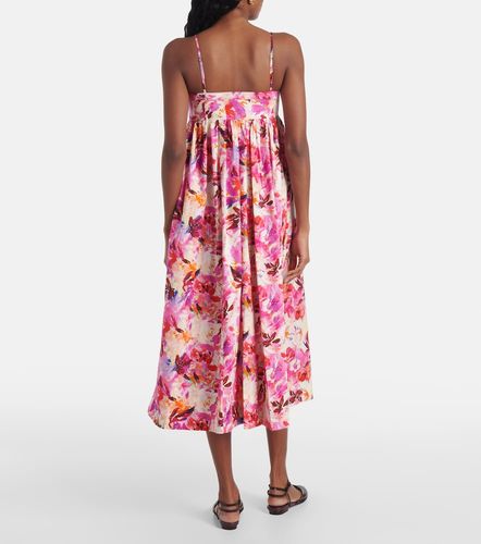 Robe longue Lucille en coton à fleurs - Ulla Johnson - Modalova