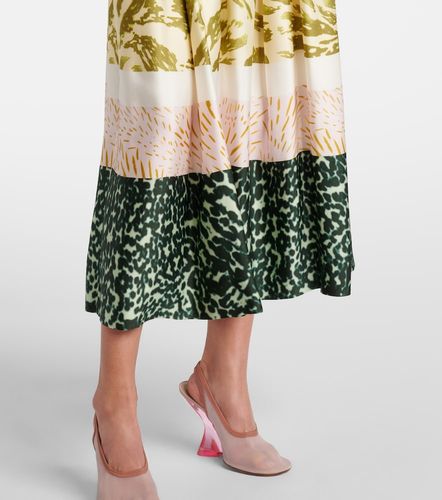 Jupe midi imprimée en satin - Dries Van Noten - Modalova
