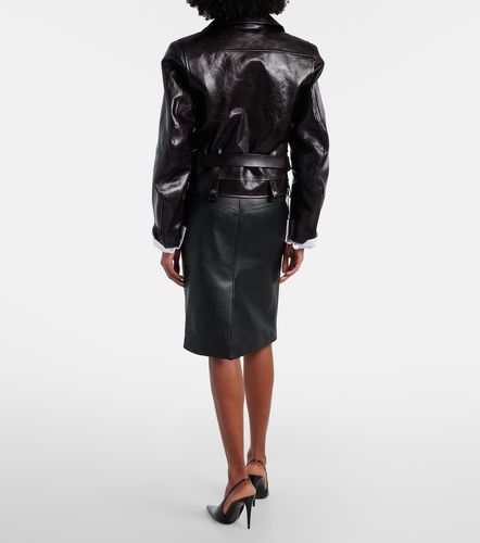 Saint Laurent Jupe crayon en cuir - Saint Laurent - Modalova