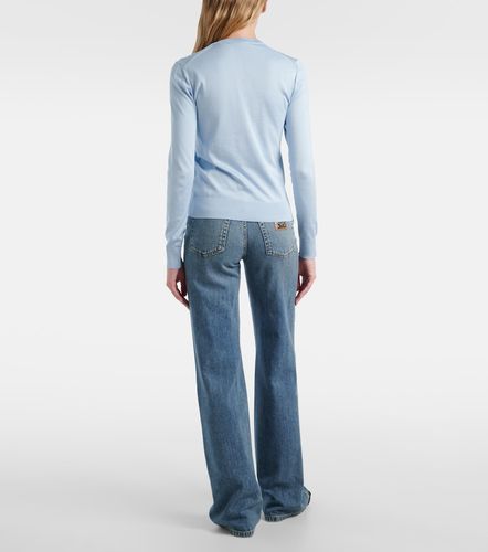 Pull en soie à fleurs - Dolce&Gabbana - Modalova