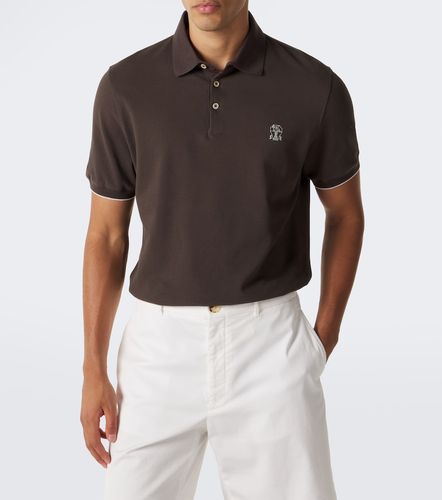Polo en coton à logo - Brunello Cucinelli - Modalova