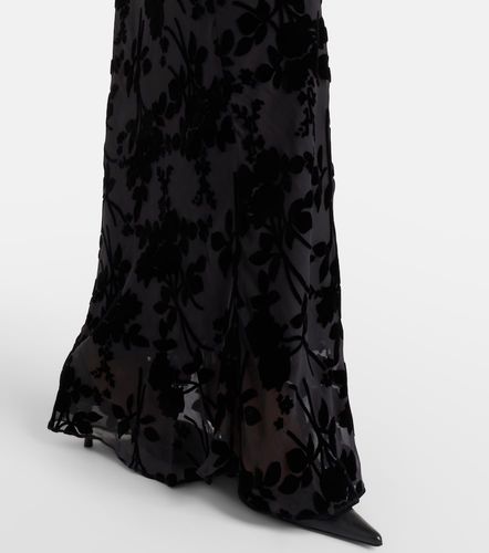 Robe longue Devoré en velours à fleurs - Rodarte - Modalova