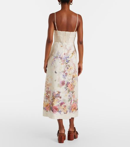 Robe midi Alchemy en lin à imprimé - Zimmermann - Modalova