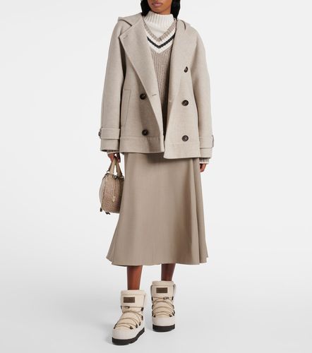Bottines après-ski en velours, daim et shearling - Brunello Cucinelli - Modalova