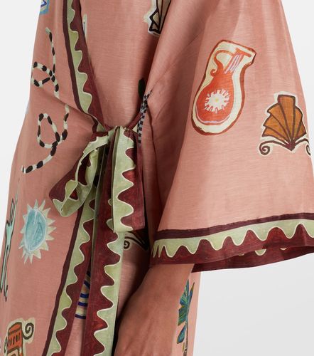 Alémais Robe portefeuille en lin et soie mélangés - Alemais - Modalova