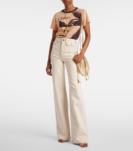 Chloé Escarpins slingback Flower en daim - Chloe - Modalova