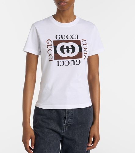 T-shirt Interlocking G imprimé en coton - Gucci - Modalova