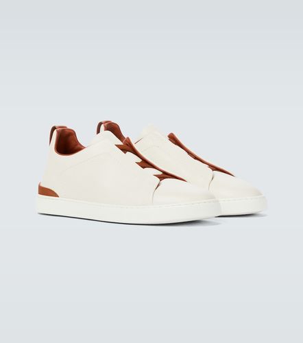 Zegna Baskets Triple Stitch en cuir - Zegna - Modalova