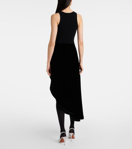 Alaïa Jupe midi asymétrique en velours - Alaia - Modalova