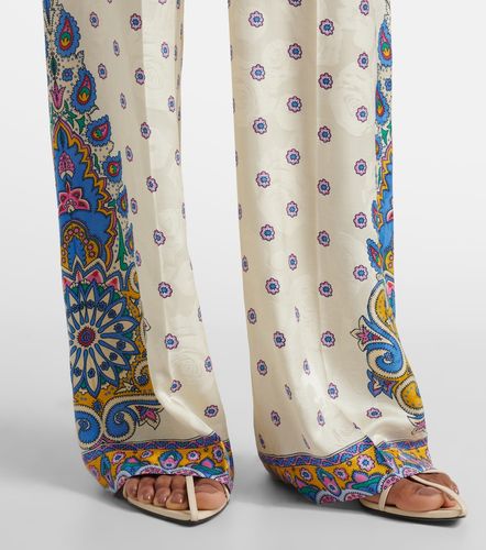 Pantalon droit imprimé à taille haute - Etro - Modalova