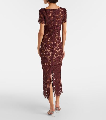 Robe midi en dentelle à fleurs - Self-Portrait - Modalova