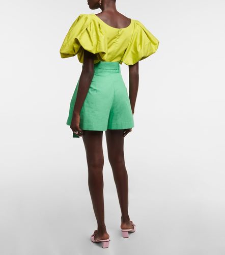 Short ample à taille haute en coton - Oscar de la Renta - Modalova