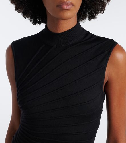 Alaïa Robe midi asymétrique en laine vierge - Alaia - Modalova