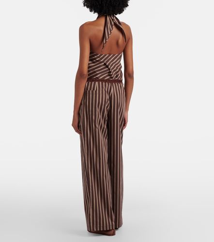 Pantalon ample rayé en coton mélangé - Jacques Wei - Modalova