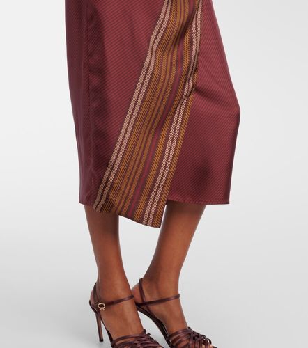 Jupe portefeuille Edro rayée en soie - Max Mara - Modalova