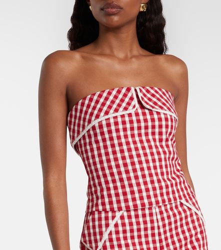 Top Ebony en coton mélangé à dentelle - Posse - Modalova