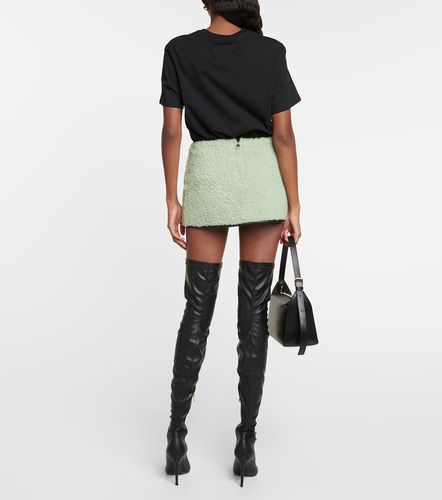 Mini-jupe en shearling à cuir - Blancha - Modalova