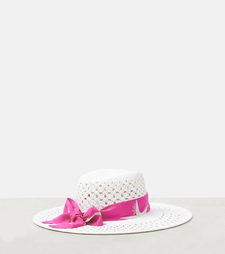 Chapeau en raphia à imprimé - Valentino - Modalova