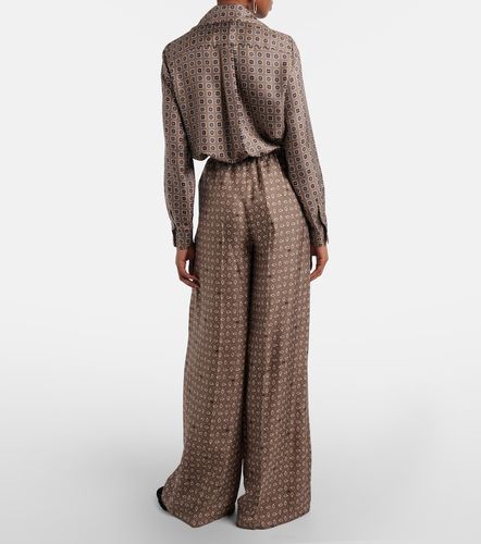 Pantalon ample Vischio imprimé en satin de soie - Max Mara - Modalova