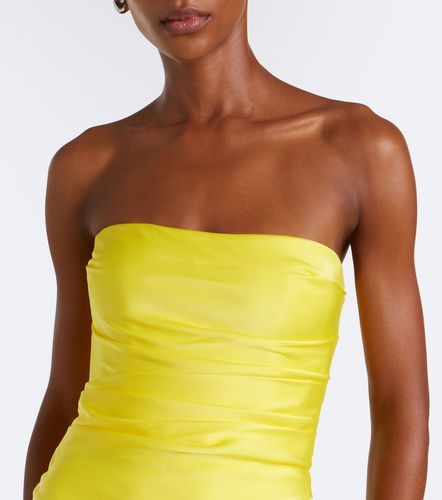 Robe longue bustier en satin - Alex Perry - Modalova
