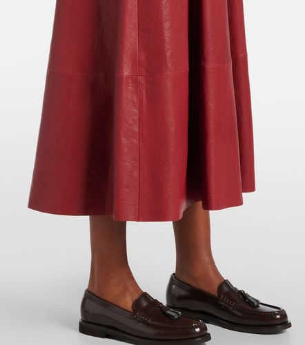 Jupe midi en cuir - Brunello Cucinelli - Modalova