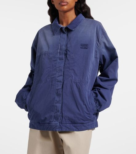 Miu Miu Veste blouson en coton - Miu Miu - Modalova