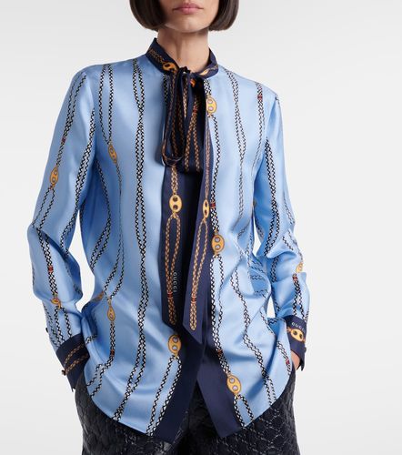 Chemise en sergé de soie imprimée - Gucci - Modalova