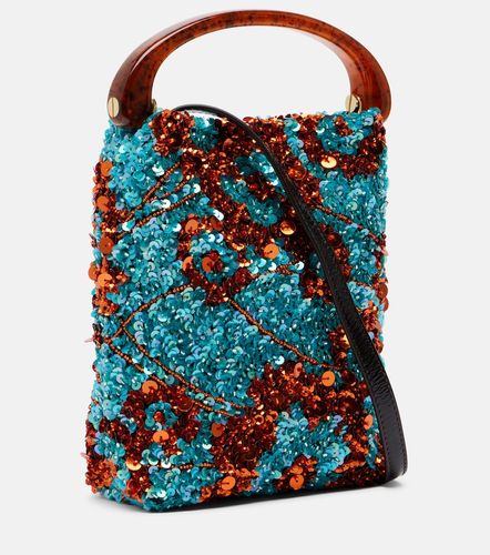 Sac Crisp Small en satin à sequins - Dries Van Noten - Modalova
