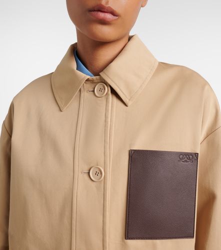 Veste en coton à finitions en cuir - Loewe - Modalova