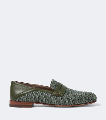 Mocassins Padstow en raphia et cuir - Manolo Blahnik - Modalova